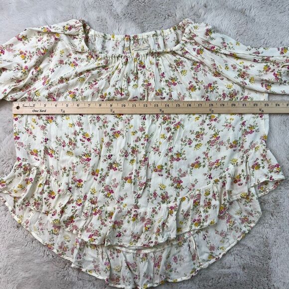 Denim & Supply Ralph Lauren Floral Boho Top Peasant Off Shoulder Size Small - Picture 4 of 7